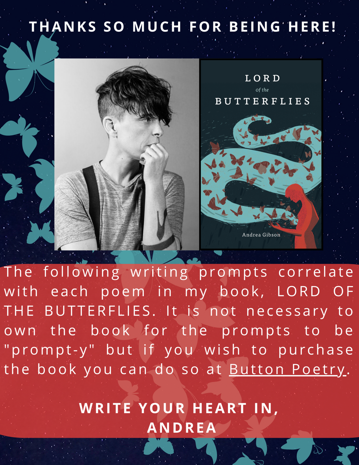 LORD OF THE BUTTERFLIES - WRITING PROMPTS & STORIES *DIGITAL DOWNLOAD