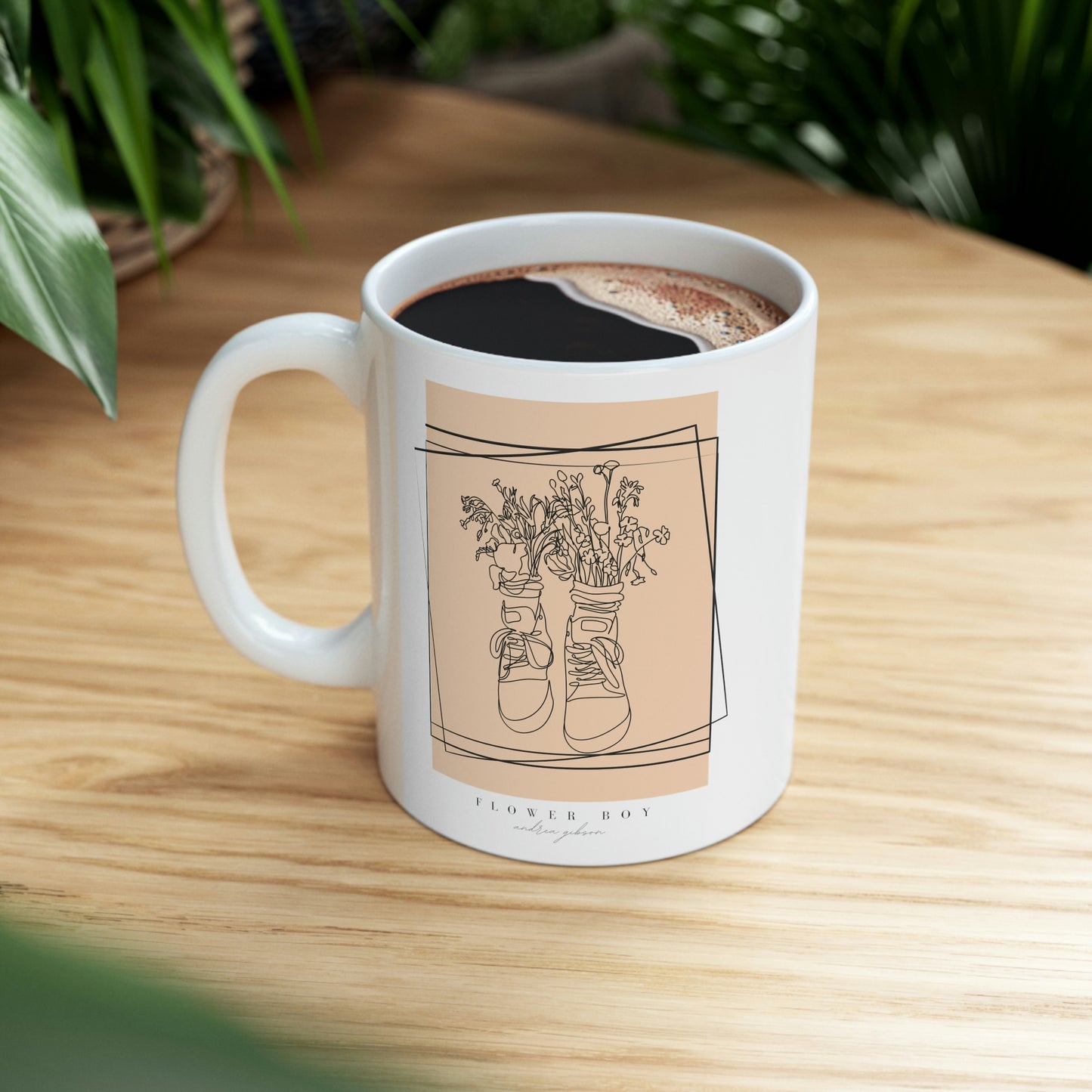 Flower Boy Ceramic Mug