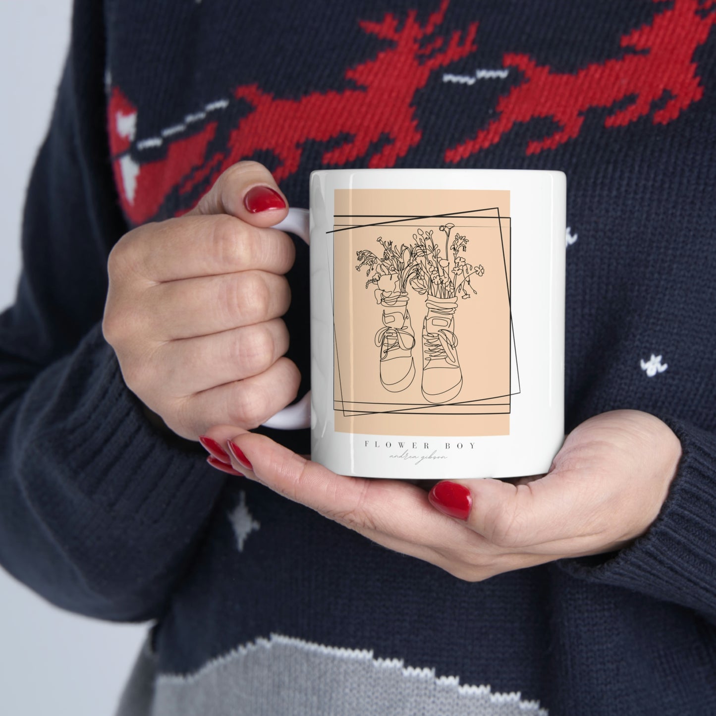 Flower Boy Ceramic Mug