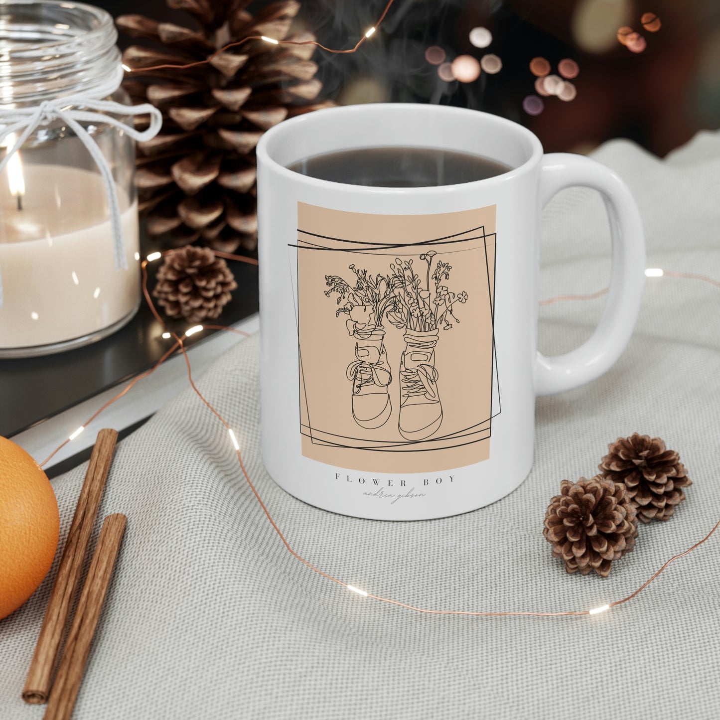 Flower Boy Ceramic Mug
