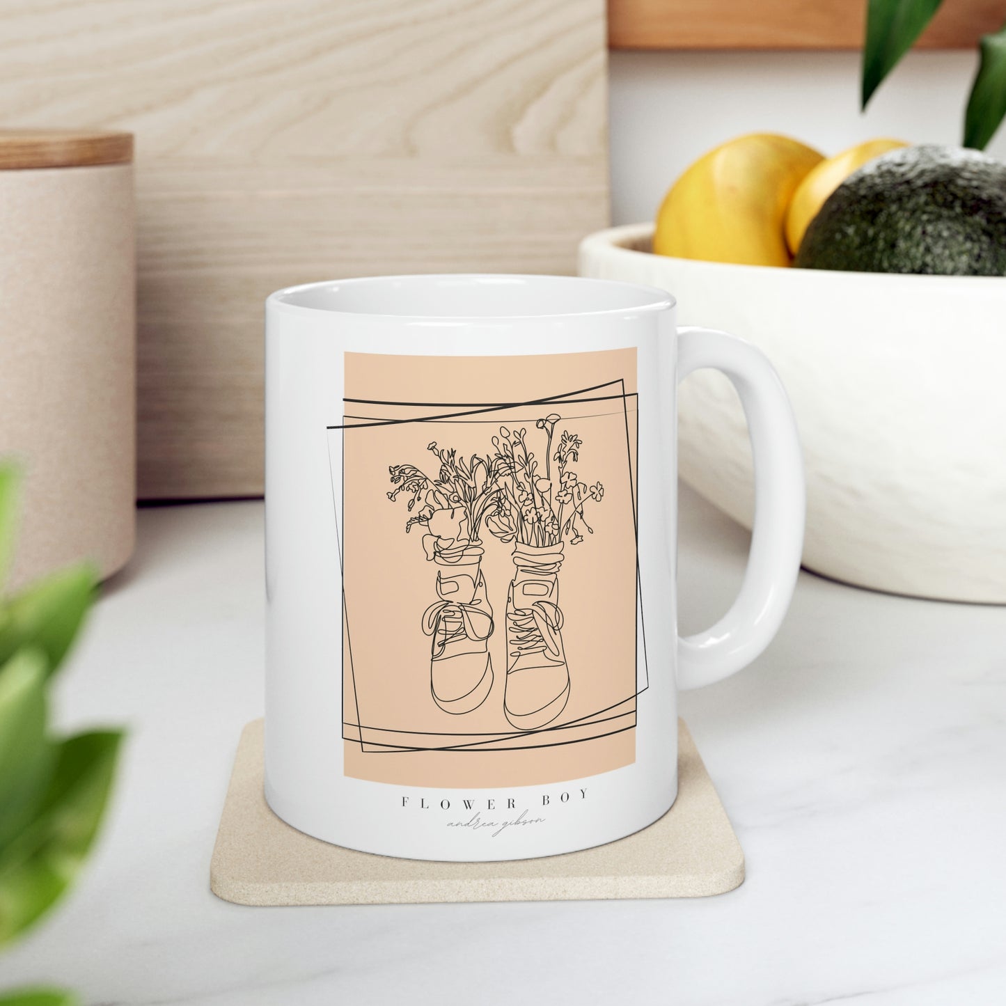 Flower Boy Ceramic Mug