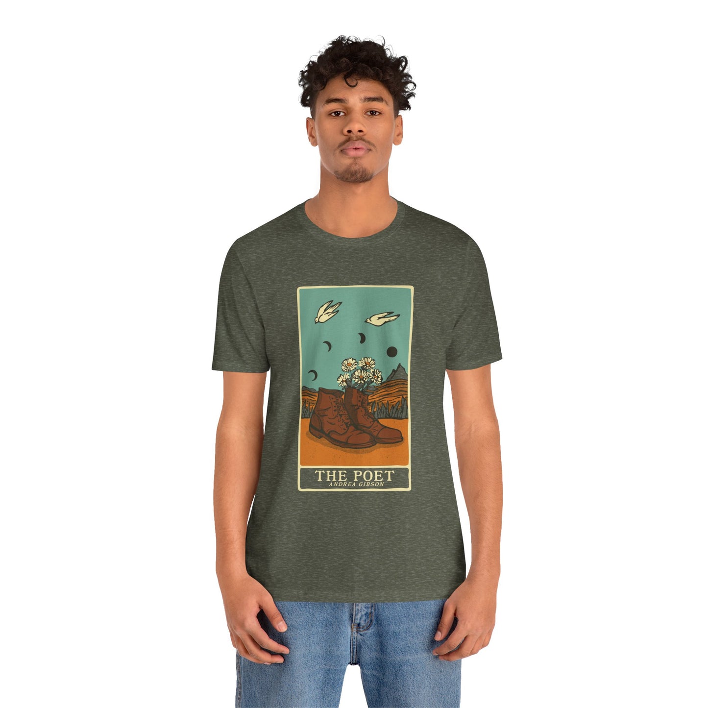 The Poet's Boots T-Shirt - Heather Green