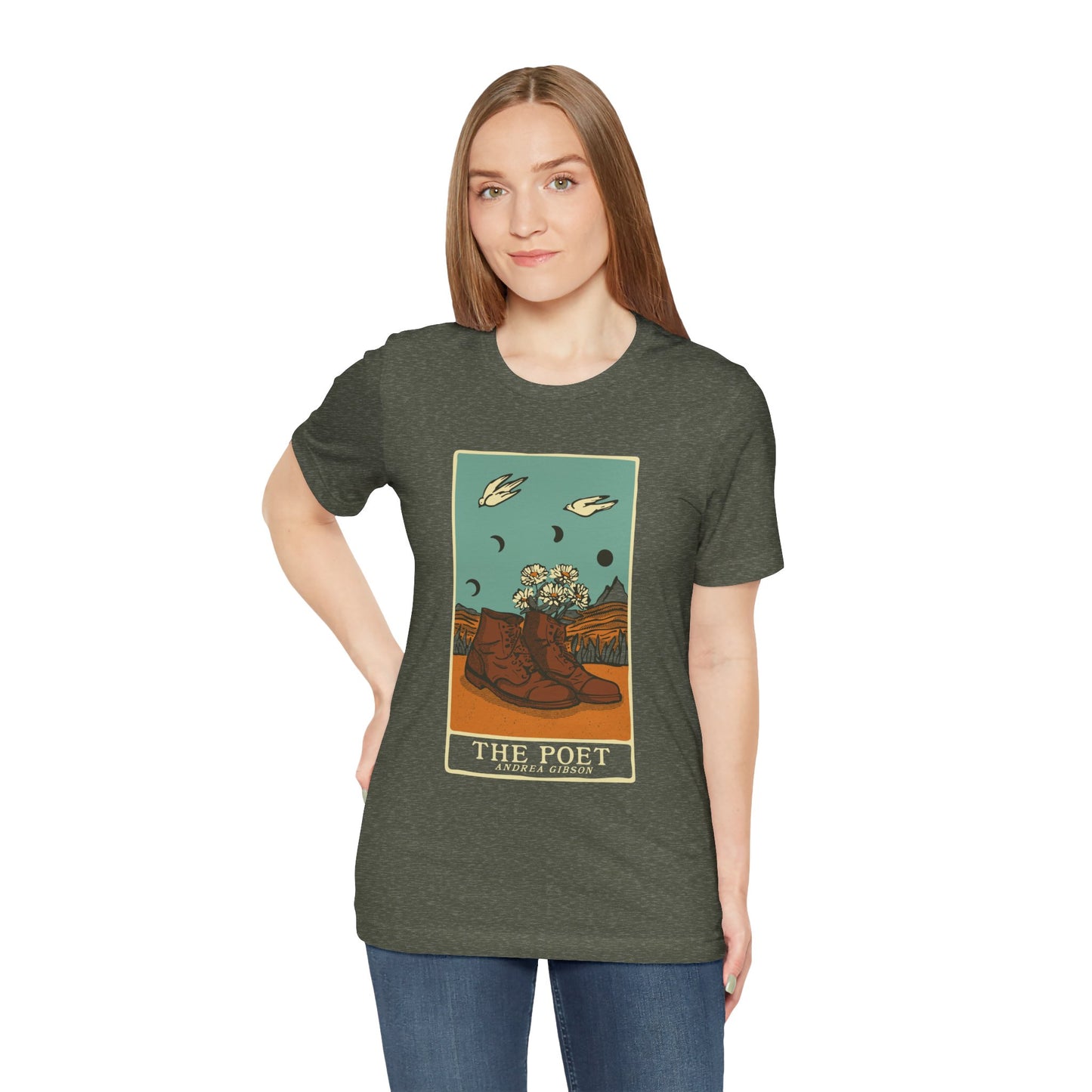 The Poet's Boots T-Shirt - Heather Green