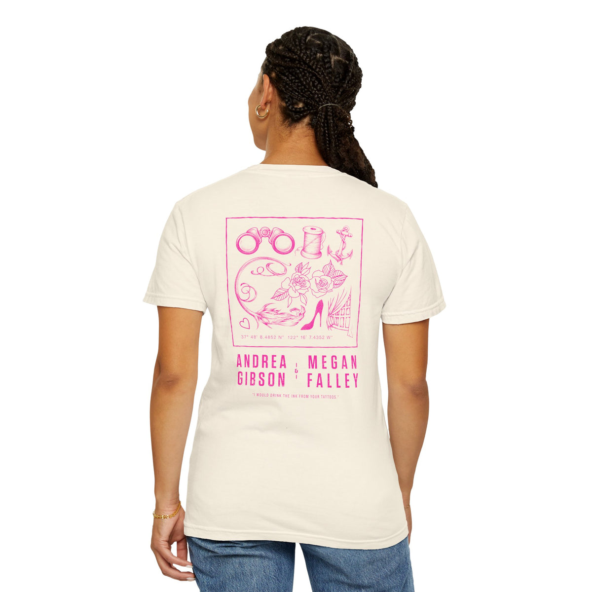 Tattoo T-Shirt (Ivory & Hot Pink)