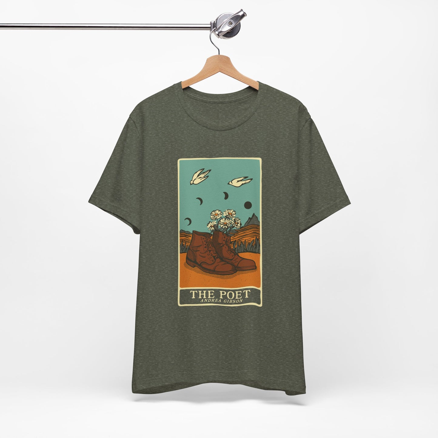 The Poet's Boots T-Shirt - Heather Green