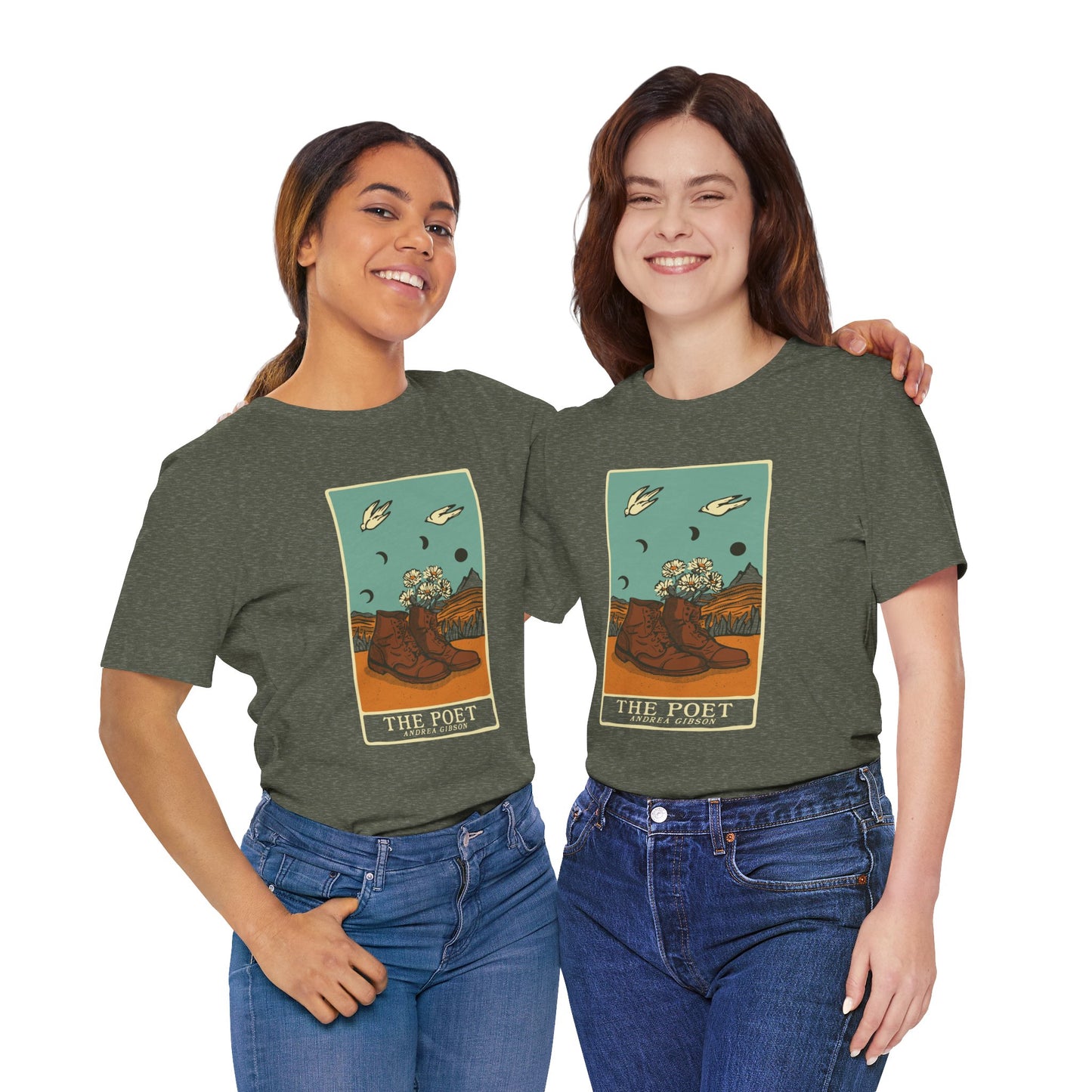 The Poet's Boots T-Shirt - Heather Green